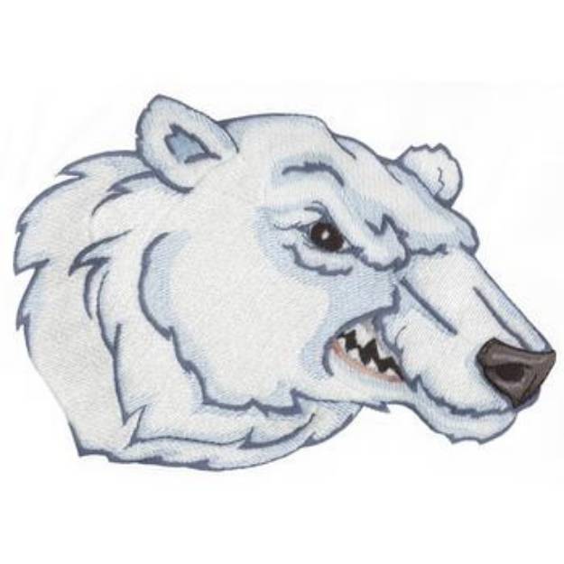 Picture of Angry Polar Bear Machine Embroidery Design
