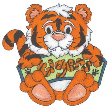Young Tigers Machine Embroidery Design