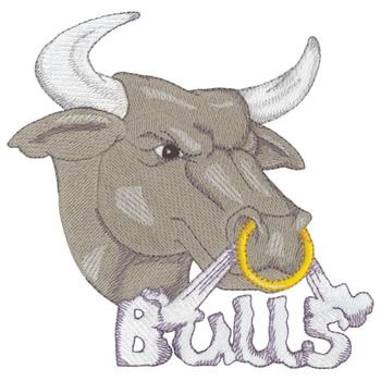 Bulls Machine Embroidery Design