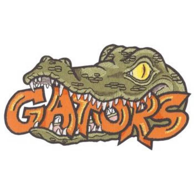 Picture of Hungry Gator Machine Embroidery Design