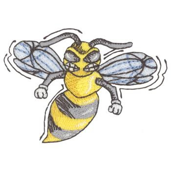 Fighting Hornet Machine Embroidery Design