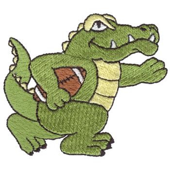 Football Alligator Machine Embroidery Design