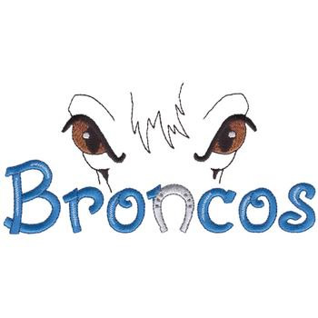 Broncos Eyes Machine Embroidery Design