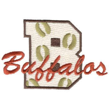 B for Buffalo Machine Embroidery Design