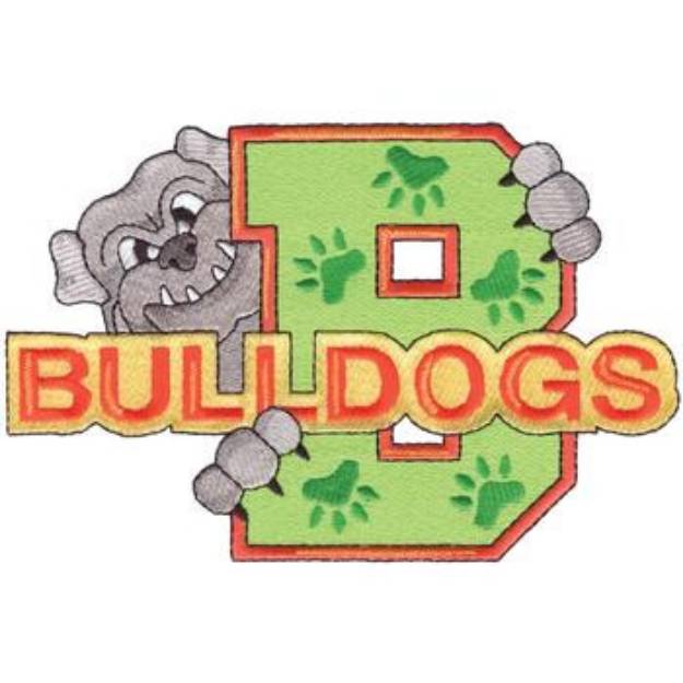 Picture of B for Bulldogs Machine Embroidery Design