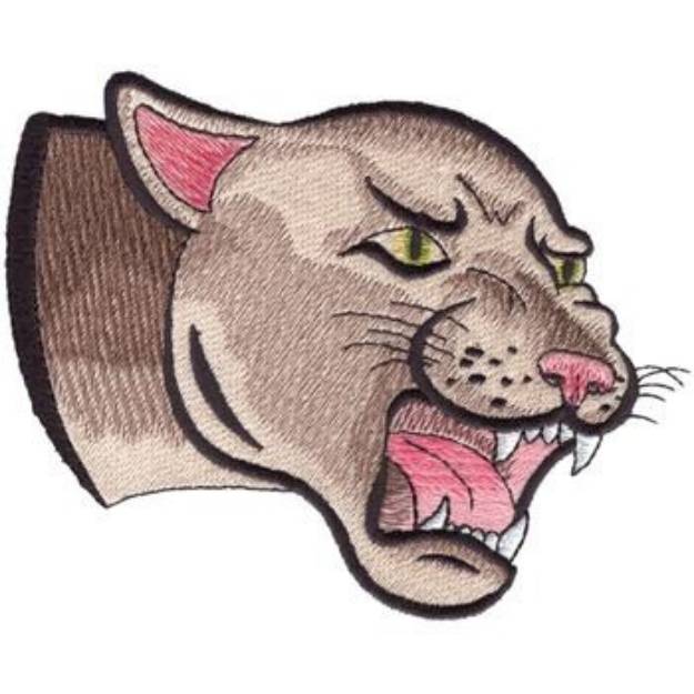 Picture of Cougar Head Machine Embroidery Design