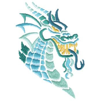Dragon Head Machine Embroidery Design