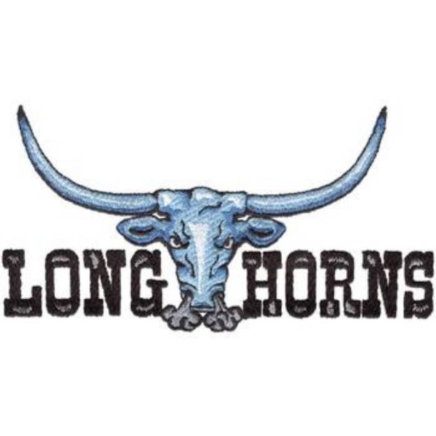Picture of Longhorns Machine Embroidery Design