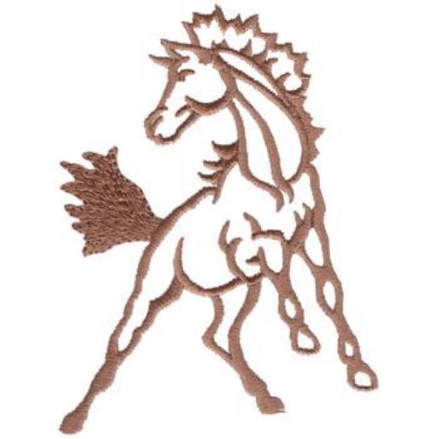 Picture of Mustang Outline Machine Embroidery Design