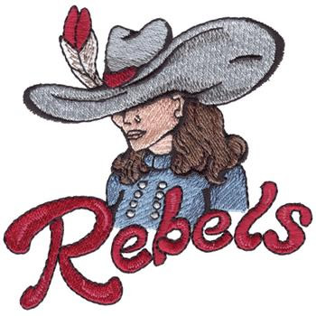 Lady Rebels Machine Embroidery Design
