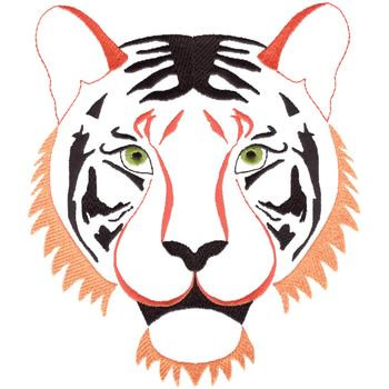 Tiger Head Outline Machine Embroidery Design