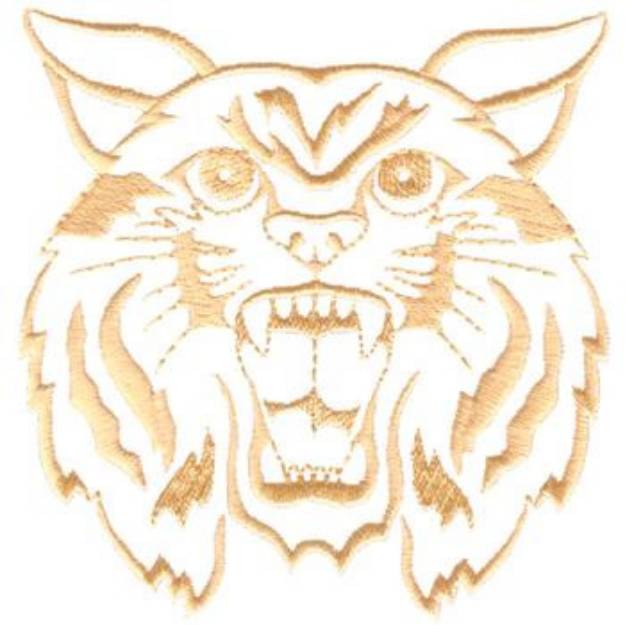 Picture of Wildcat Outline Machine Embroidery Design