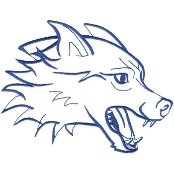 Wolves Outline Machine Embroidery Design
