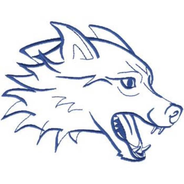 Picture of Wolves Outline Machine Embroidery Design
