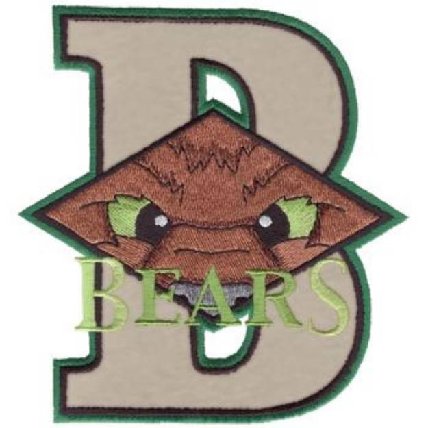 Picture of Bears B Applique Machine Embroidery Design