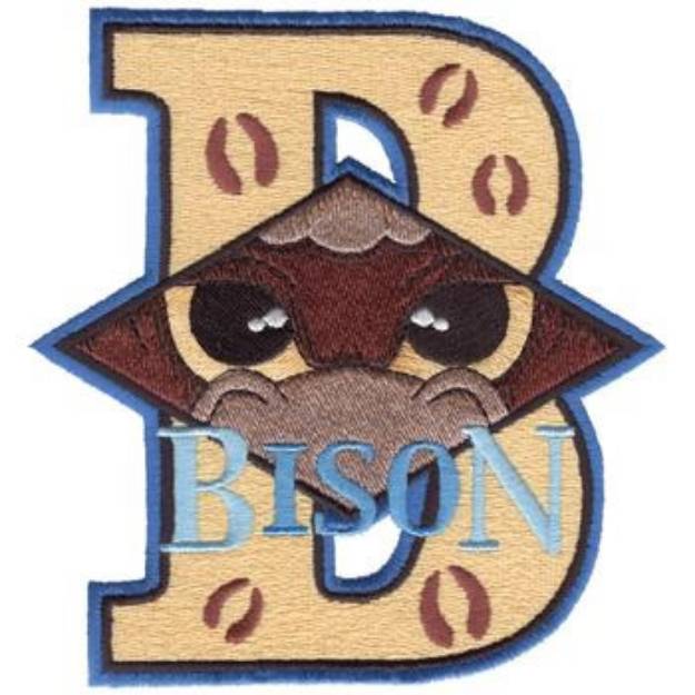 Picture of B for Bison Machine Embroidery Design