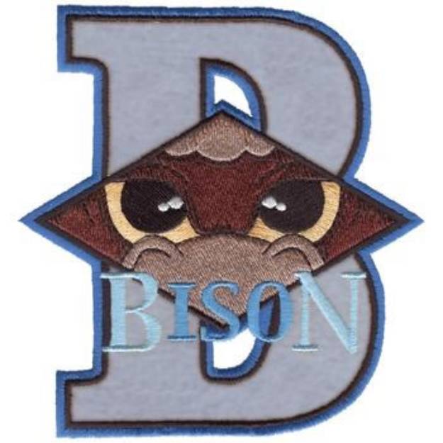 Picture of Bison B Applique Machine Embroidery Design