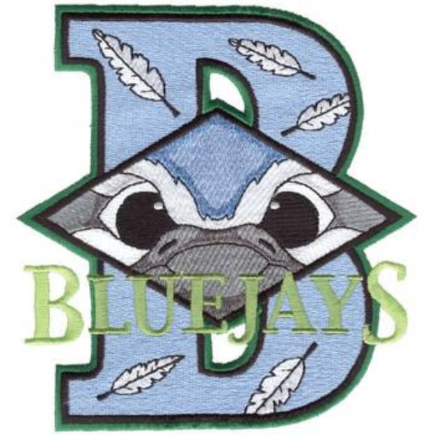 Picture of B for Blue Jays Machine Embroidery Design