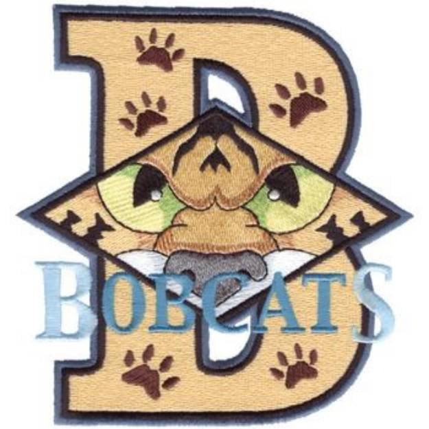 Picture of B for Bobcats Machine Embroidery Design