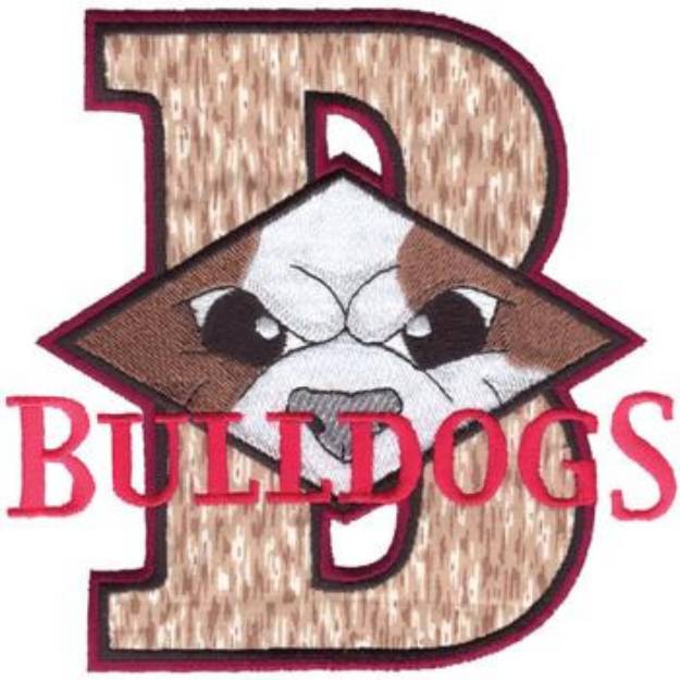 Picture of Bulldogs B Applique Machine Embroidery Design