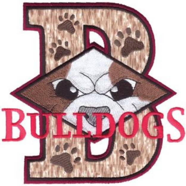 Picture of Bulldogs B Applique Machine Embroidery Design