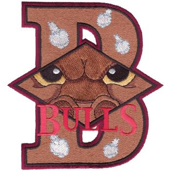 B for Bulls Machine Embroidery Design