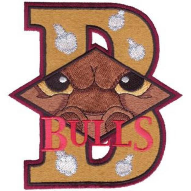 Picture of Bulls B Applique Machine Embroidery Design