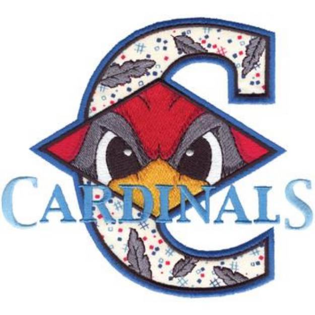 Picture of Cardinals C Applique Machine Embroidery Design