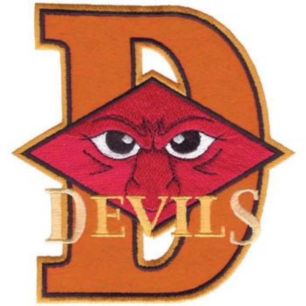 Picture of Devils D Applique Machine Embroidery Design