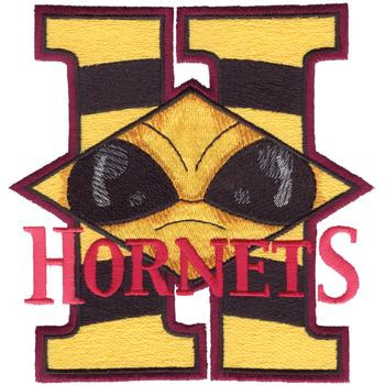 H for Hornets Machine Embroidery Design