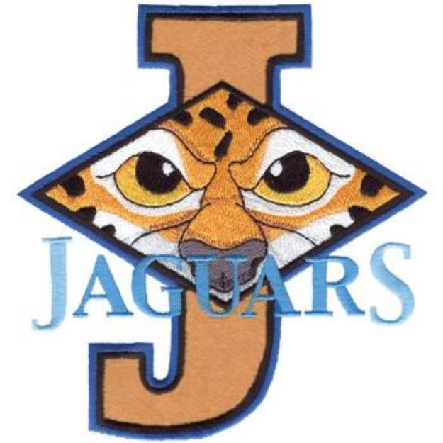 Picture of Jaguars J Applique Machine Embroidery Design