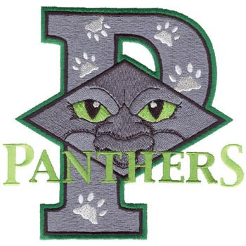 P for Panthers Machine Embroidery Design