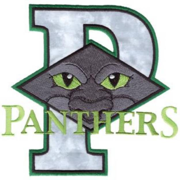 Picture of Panthers P Applique Machine Embroidery Design