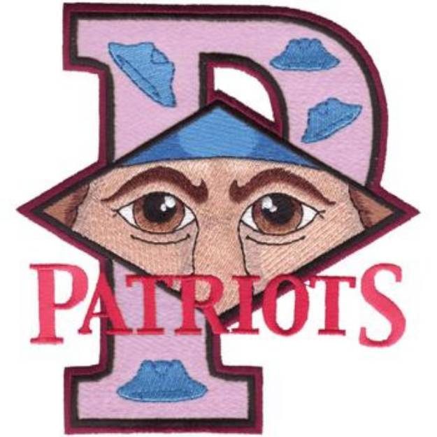 Picture of Patriots P Applique Machine Embroidery Design