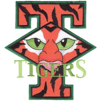 T for Tigers Machine Embroidery Design
