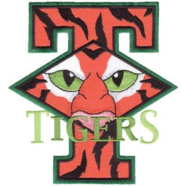 Picture of T for Tigers Machine Embroidery Design