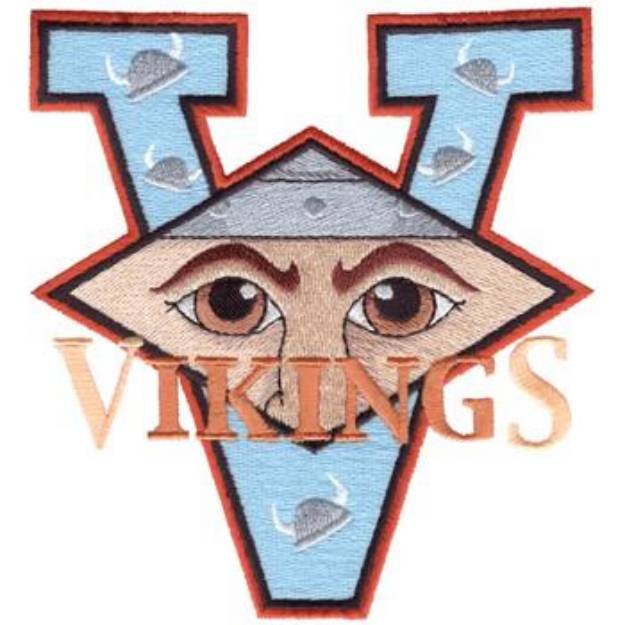 Picture of V for Vikings Machine Embroidery Design