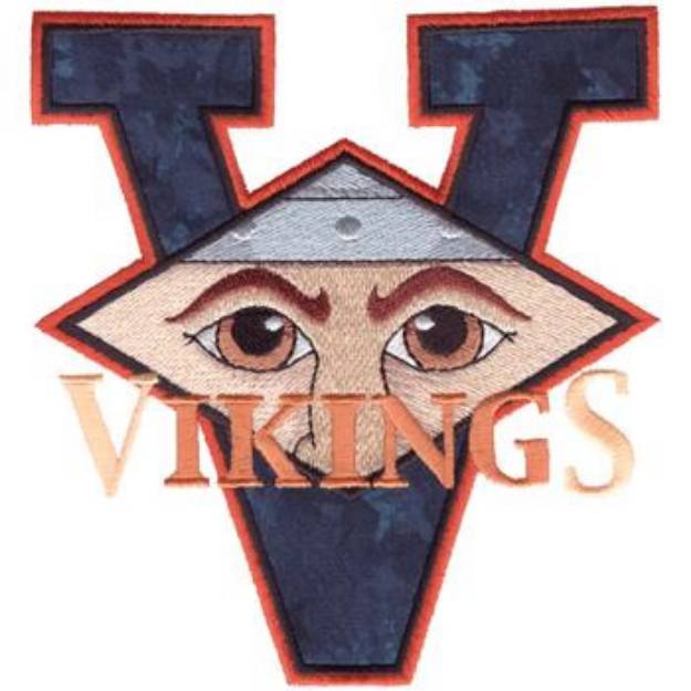 Picture of Vikings V Applique Machine Embroidery Design