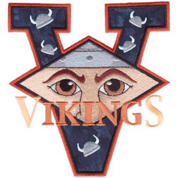 Picture of Vikings V Applique Machine Embroidery Design