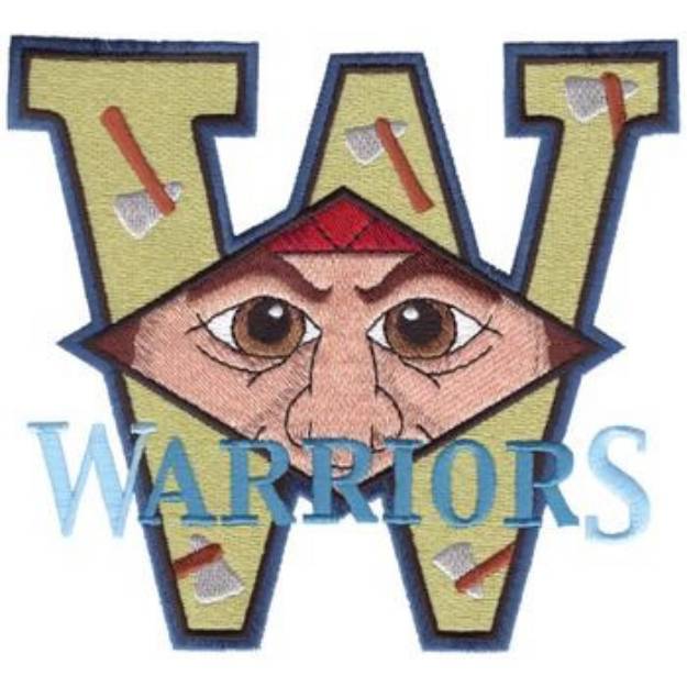 Picture of W for Warriors Machine Embroidery Design