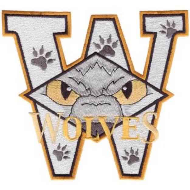 Picture of W for Wolves Machine Embroidery Design