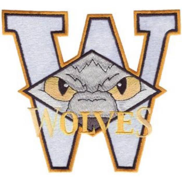 Picture of Wolves W Applique Machine Embroidery Design