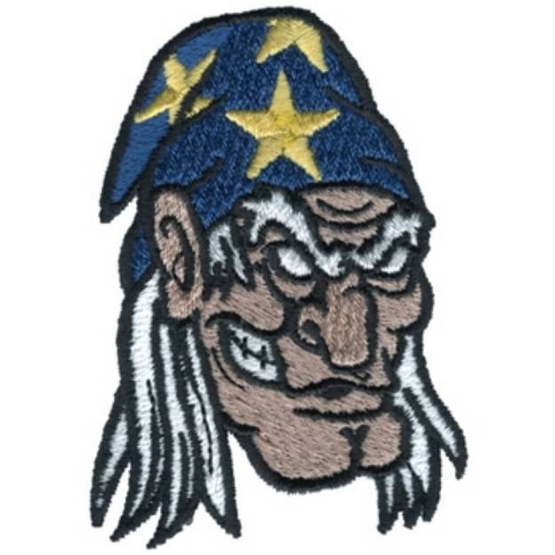 Picture of Wizards Head Machine Embroidery Design