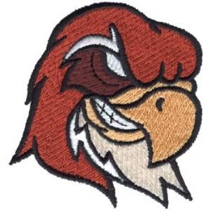 Picture of Falcons Head Machine Embroidery Design