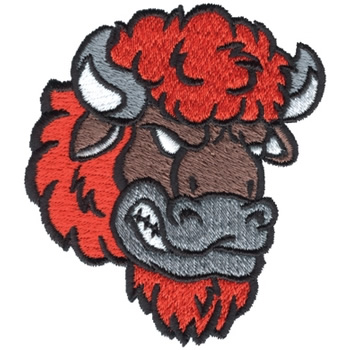 Bison Head Machine Embroidery Design