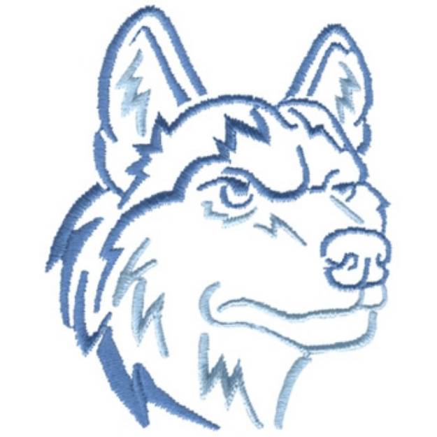Picture of Husky Outline Machine Embroidery Design