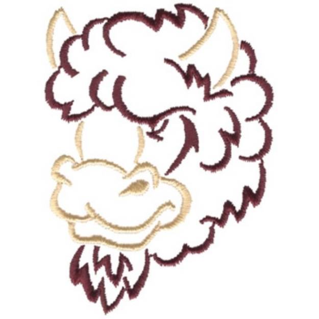 Picture of Bison Outline Machine Embroidery Design