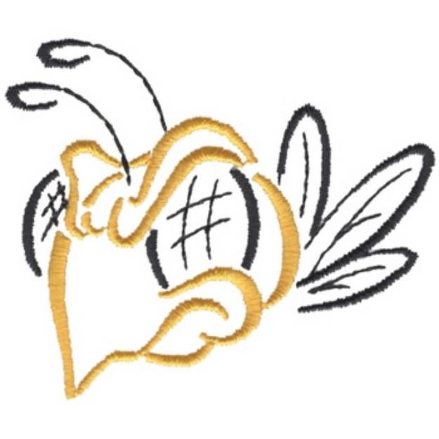 Picture of Hornet Outline Machine Embroidery Design