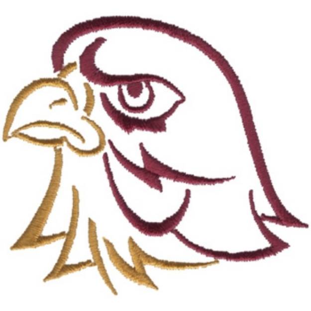 Picture of Hawk Outline Machine Embroidery Design