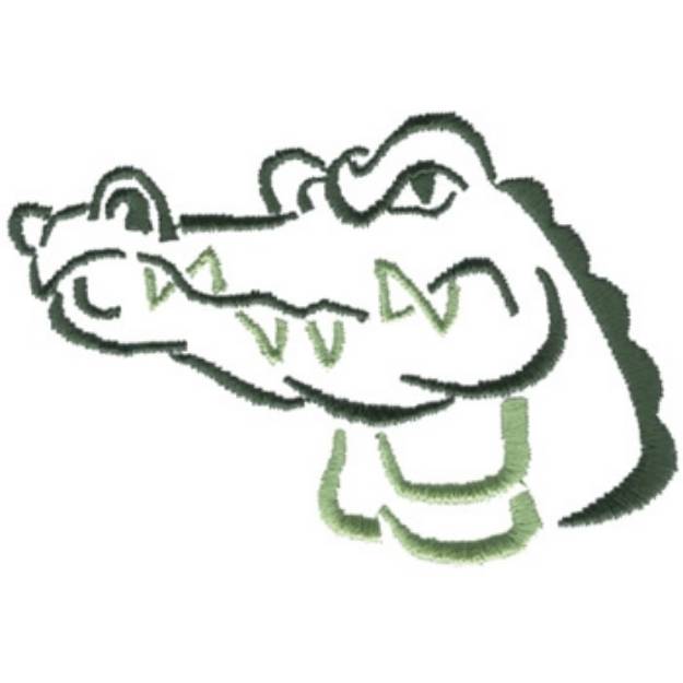 Picture of Gator Outline Machine Embroidery Design